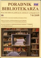 Okładka Poradnik Bibliotekarza 2009, nr 7-8