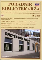 Okładka Poradnik Bibliotekarza 2009, nr 11