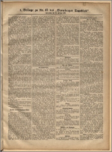 Bromberger Tageblatt. J. 16, 1892, nr 43 Dodatek