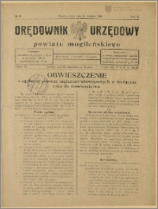 Orędownik Urzędowy Powiatu Mogileńskiego, 1928 Nr 33