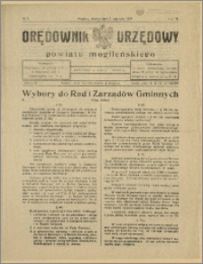 Orędownik Urzędowy Powiatu Mogileńskiego, 1929 Nr 2