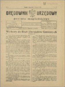 Orędownik Urzędowy Powiatu Mogileńskiego, 1929 Nr 3