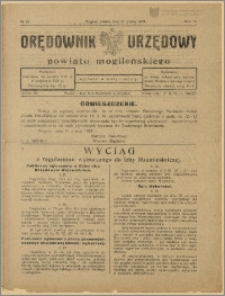 Orędownik Urzędowy Powiatu Mogileńskiego, 1929 Nr 22