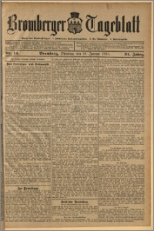 Bromberger Tageblatt. J. 34, 1910, nr 14
