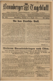 Bromberger Tageblatt. J. 39, 1915, nr 179