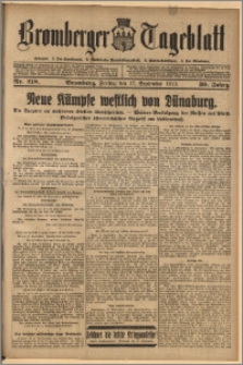 Bromberger Tageblatt. J. 39, 1915, nr 218