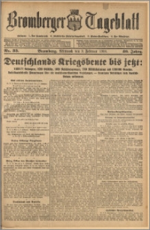 Bromberger Tageblatt. J. 40, 1916, nr 33