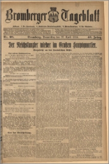 Bromberger Tageblatt. J. 40, 1916, nr 98