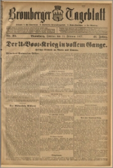Bromberger Tageblatt. J. 41, 1917, nr 35