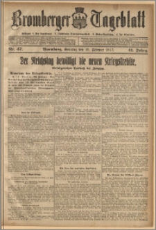 Bromberger Tageblatt. J. 41, 1917, nr 47