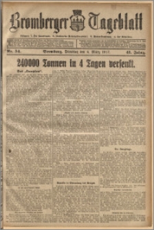 Bromberger Tageblatt. J. 41, 1917, nr 54