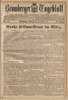 Bromberger Tageblatt. J. 41, 1917, nr 87