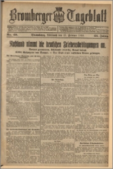 Bromberger Tageblatt. J. 42, 1918, nr 49