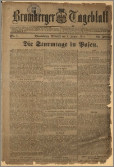 Bromberger Tageblatt. J. 43, 1919, nr 1