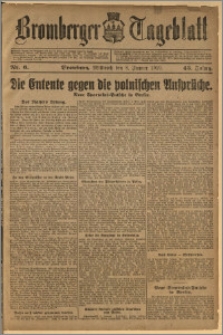 Bromberger Tageblatt. J. 43, 1919, nr 6