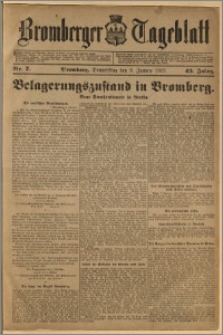 Bromberger Tageblatt. J. 43, 1919, nr 7