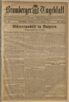 Bromberger Tageblatt. J. 43, 1919, nr 47