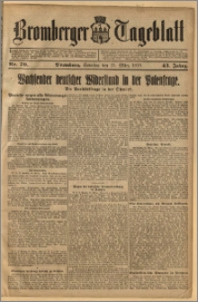 Bromberger Tageblatt. J. 43, 1919, nr 70