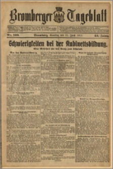 Bromberger Tageblatt. J. 43, 1919, nr 143