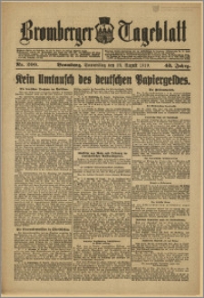 Bromberger Tageblatt. J. 43, 1919, nr 200