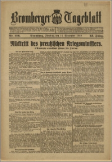 Bromberger Tageblatt. J. 43, 1919, nr 216
