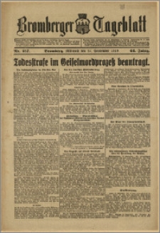 Bromberger Tageblatt. J. 43, 1919, nr 217