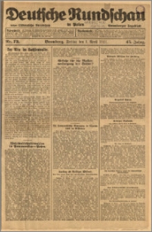 Deutsche Rundschau in Polen. J. 45, 1921, nr 73