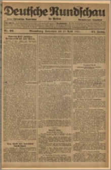 Deutsche Rundschau in Polen. J. 45, 1921, nr 92