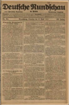 Deutsche Rundschau in Polen. J. 45, 1921, nr 94