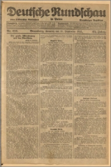 Deutsche Rundschau in Polen. J. 45, 1921, nr 216