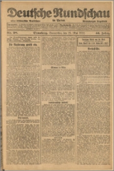 Deutsche Rundschau in Polen. J. 46, 1922, nr 98