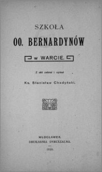 Szkoła OO. Bernardynów w Warcie