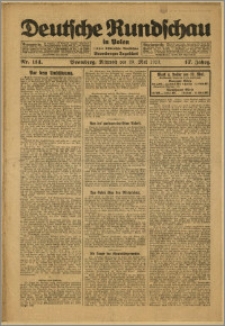 Deutsche Rundschau in Polen. J. 47, 1923, nr 114