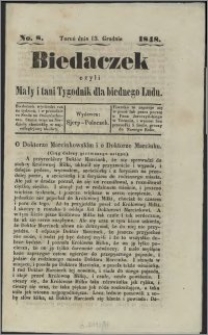 Biedaczek : czyli mały i tani tygodnik dla biednego ludu, 1848.12.13 R. 1 nr 8