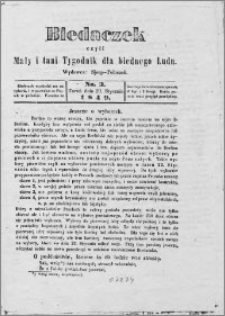 Biedaczek : czyli mały i tani tygodnik dla biednego ludu, 1849.01.19 R. 2 nr 3