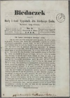 Biedaczek : czyli mały i tani tygodnik dla biednego ludu, 1849.03.02 R. 2 nr 9