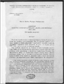 "Mestwin" : dodatek naukowo-literacki "Słowa Pomorskiego" : 1925-1934 : bibliografia zawartości