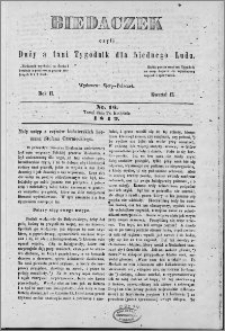 Biedaczek : czyli mały i tani tygodnik dla biednego ludu, 1849.04.18 R. 2 nr 16