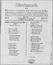 Biedaczek : czyli mały i tani tygodnik dla biednego ludu, 1849.11.21 R. 2 nr 15