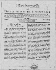 Biedaczek : czyli mały i tani tygodnik dla biednego ludu, 1849.11.28 R. 2 nr 17