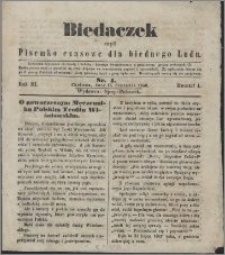 Biedaczek : czyli mały i tani tygodnik dla biednego ludu, 1850.01.12 R. 3 nr 4