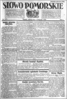 Słowo Pomorskie 1921.11.05 R.1 nr 253