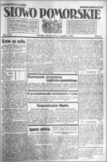 Słowo Pomorskie 1921.12.06 R.1 nr 279
