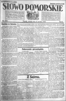 Słowo Pomorskie 1921.12.13 R.1 nr 284