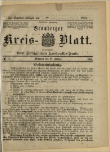Bromberger Kreis-Blatt, 1884, nr 17