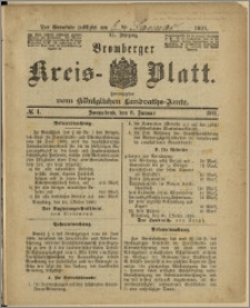 Bromberger Kreis-Blatt, 1891, nr 1