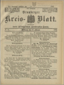 Bromberger Kreis-Blatt, 1892, nr 14