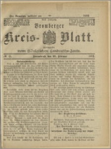 Bromberger Kreis-Blatt, 1892, nr 15