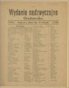 Orędownik na Powiat Bydgoski, 1920, nr 98 Wydanie nadzwyczajne