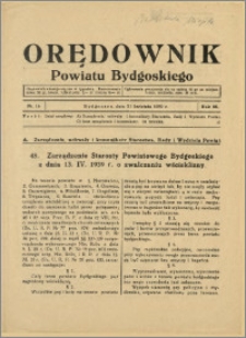 DOrędownik Powiatu Bydgoskiego, 1939, nr 16